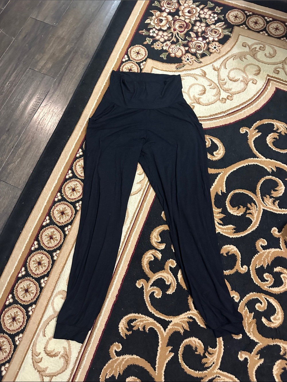 XS lightweight commando joggers Black High-Waist Women’s Stretch Lounge Pants
